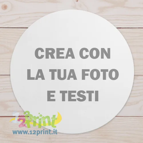 Tappetino mouse tondo personalizzato con foto