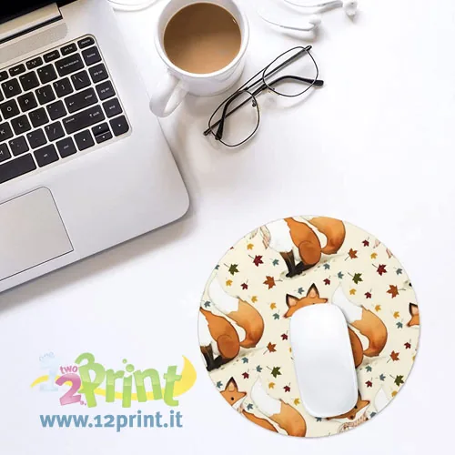 Tappetino mouse tondo personalizzato con foto