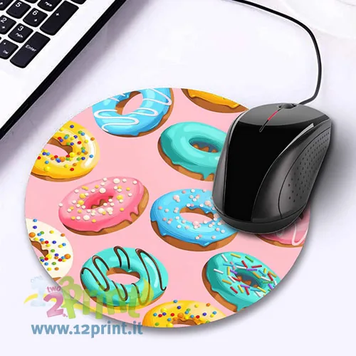 Tappetino mouse tondo personalizzato con foto