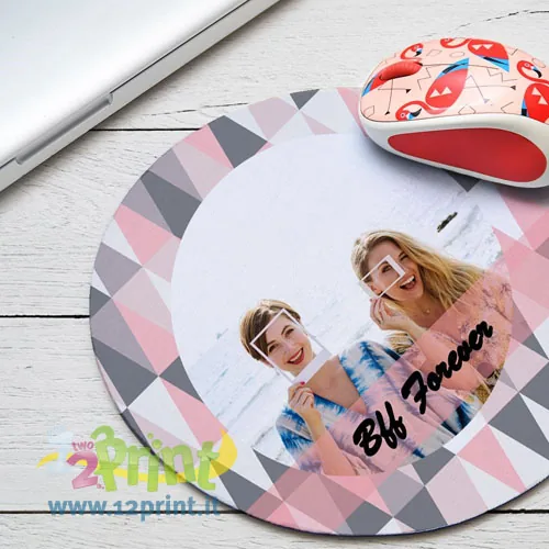 Tappetino mouse tondo personalizzato con foto