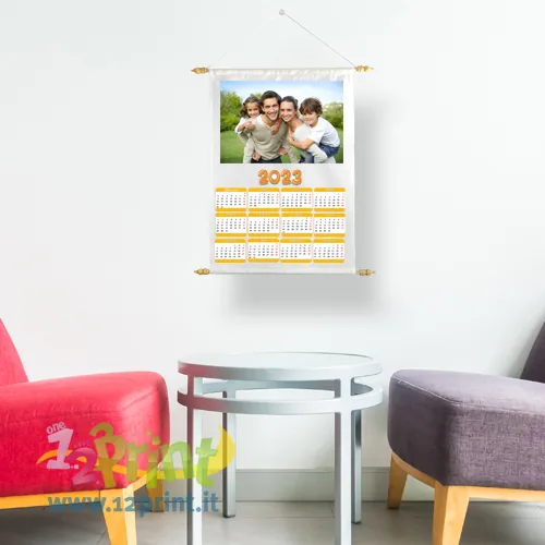 Calendario in tessuto personalizzato con foto