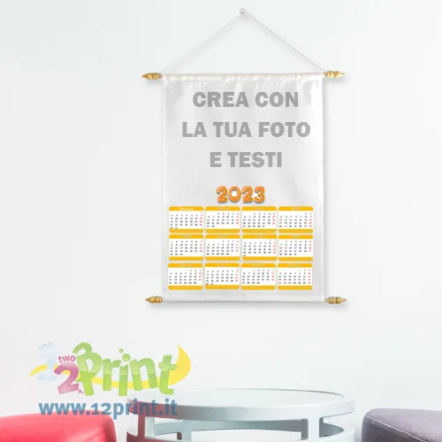 Calendario in tessuto personalizzato con foto
